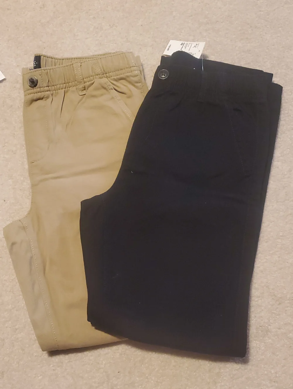 The Children's Place Boys Pull-On Pants - Black and Khaki